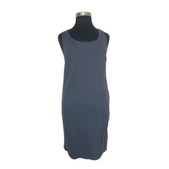 Q Neel 14 Gray Ivory Stripe Dress Set Art To Wear Lagenlook Sheer Wavy - Picture 4 of 7